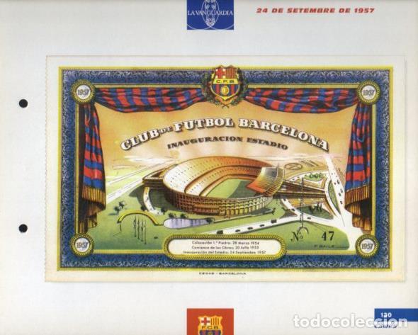 Cartoline: LAMINA V43393: F.C. Barcelona entrada inaguracio del Camp Nou. El Gran album del Bar&ccedil;a - NULL