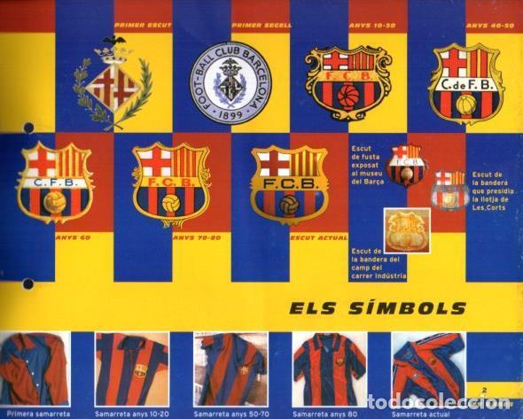 Postais: LAMINA V43399: F.C. Barcelona escuts i samarretes. El Gran album del Bar&ccedil;a - NULL
