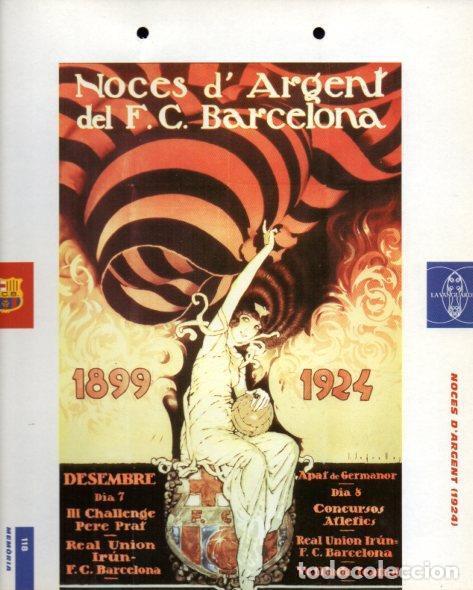 Postais: LAMINA V43364: F.C. Barcelona cartell noces d'argent 1924. El Gran album del Bar&ccedil;a - NULL