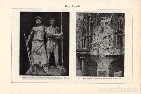 Cartes Postales: LAMINA V44116: La Cancion popular por Miguel Blay, Palau de la Musica en Barcelona - Varios