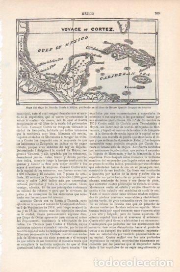 Postcards: LAMINA V43784: Mapa del viaje de Hernan Cortes a Mejico - Varios