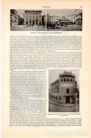 Postkarten: LAMINA V44599: Ayuntamiento y Plaza del Mercado en Igualada - Varios