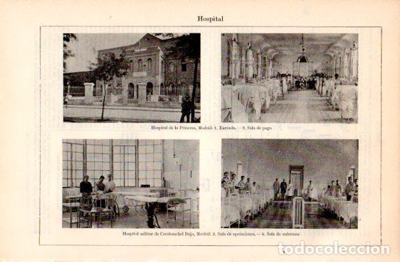 Cartoline: LAMINA V44526: Hospital de la Princesa y Carabanchel Bajo en Madrid - Varios
