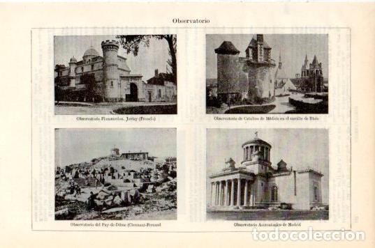 Postais: LAMINA V44735: Observatorios Flammarion, Catalina de Medicis y Madrid - Varios