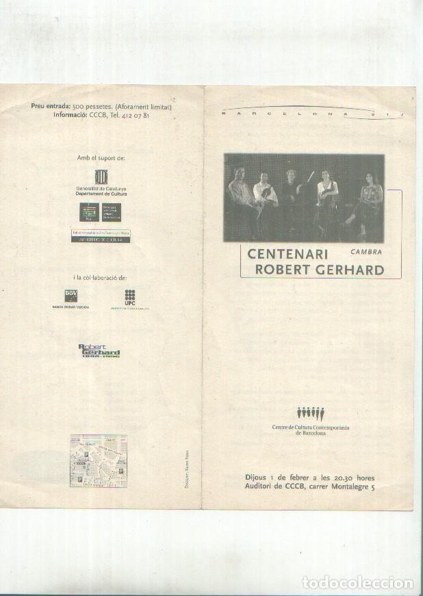 Postales: Diptico Barcelona 216 dedicado al Centenari Robert Gerhard -