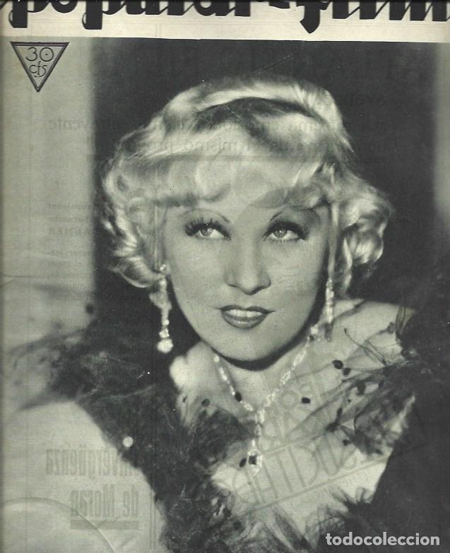 Cartes Postales: LAMINA 37909: Portada Popular Film con Mae West, 1 de marzo de 1934 - VVAA