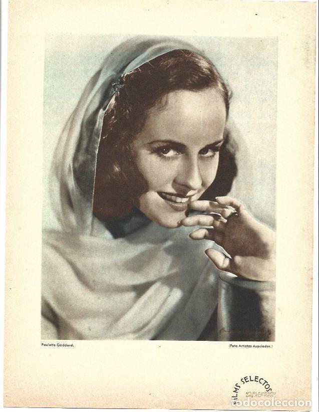 Cartes Postales: LAMINA 37985: Paulette Goddard - VVAA
