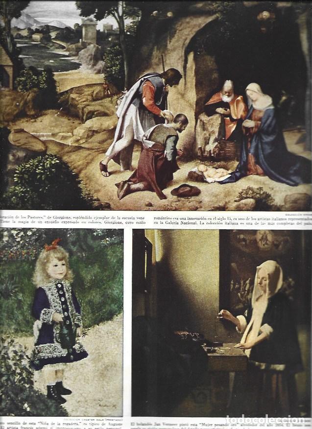 Postcards: LAMINA 38522: Cuadros de Giorgone, Renoir y Vermeer - VVAA