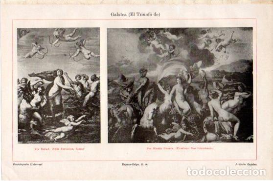 Postkarten: LAMINA V46203: El Triunfo de Galatea por Rafael y por Poussin - Varios