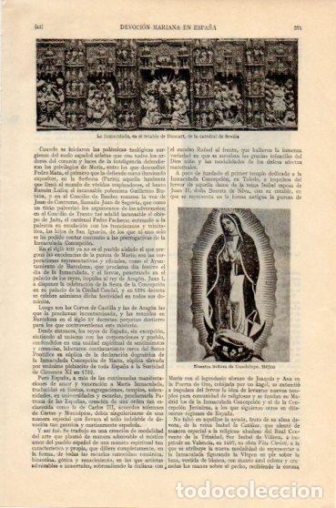 Postales: LAMINA V46382: La Inmaculada retablo Catedral de Sevilla - Varios