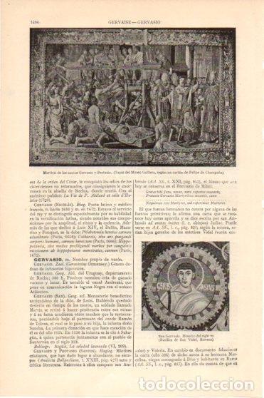 Postales: LAMINA V46343: Martirio de los santos Gervasio y Protasio tapiz - Varios