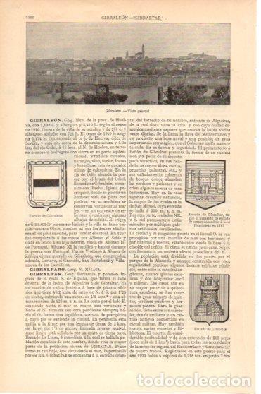 Postales: LAMINA V46352: Vista y escudo de Gibraleon, Huelva - Varios