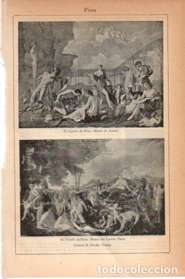 Postales: LAMINA V45887: Imperio de Flora y Triunfo de Flora por Poussin - Varios