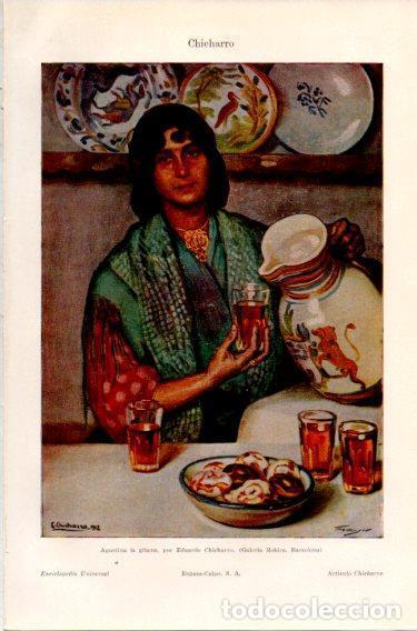 Cartoline: LAMINA V46802: Agustina la gitana por Eduardo Chicharro - Varios