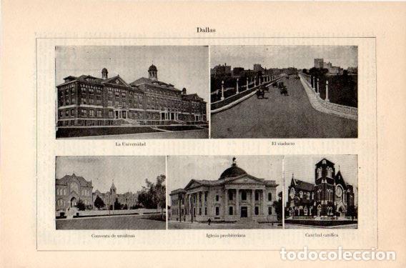 Postais: LAMINA V46875: Universidad, iglesia y catedral en Dallas - Varios