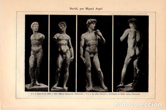 Cartes Postales: LAMINA V46917: David por Miguel Angel - Varios