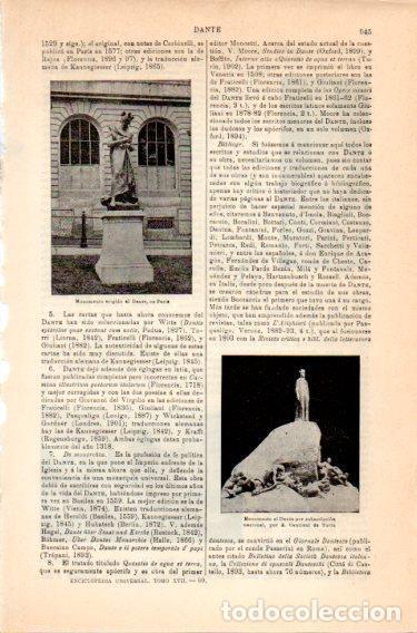 Postkarten: LAMINA V46894: Monumento de Dante en Paris - Varios