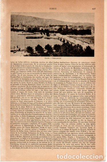Postais: LAMINA V46723: Vista parcial de Zurich - Varios
