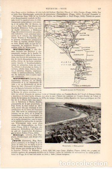 Cartoline: LAMINA V46541: Plano y vista de Weymouth - Varios
