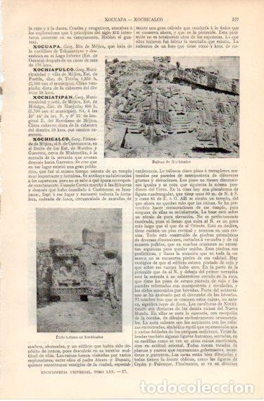 Postais: LAMINA V46585: Ruinas de Xochicalco, Mejico - Varios