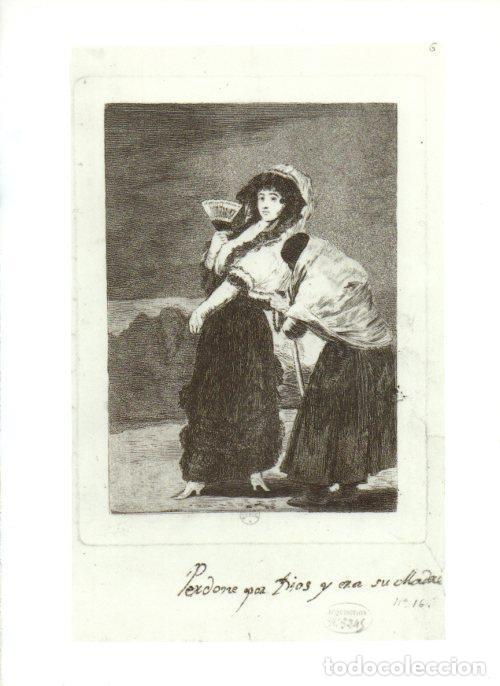 Postales: LAMINA V47200: Capricho 16 por Goya, prueba antes de la letra - NULL