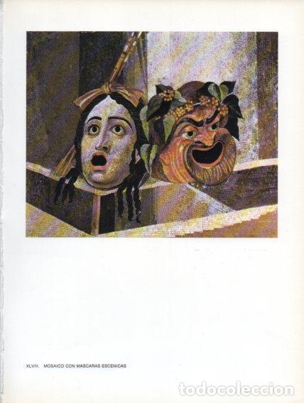 Postais: LAMINA V47036: Mosaicos con mascaras escenicas siglo II - Raymonde de Gans