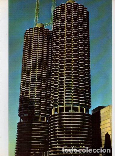 Postcards: LAMINA V48055: Marina City en Chicago por Bertrand Goldberg - J. Pijoan