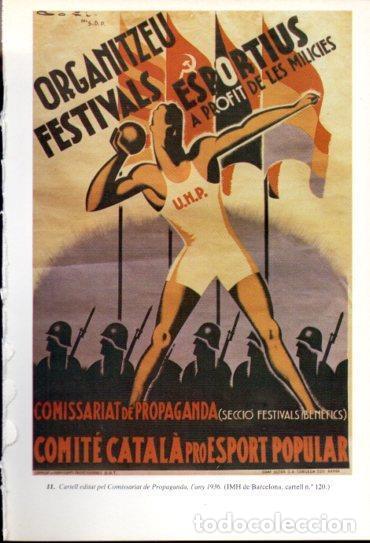 Cartoline: LAMINA V47679: Cartell organitzeu festivals esportius 1936 Guerra Civil - Antoni Rovira i Virgili