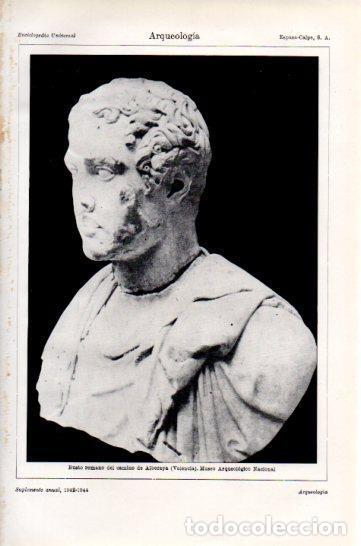 Postais: LAMINA V47329: Busto romano del camino de Alboraya, Valencia - Varios