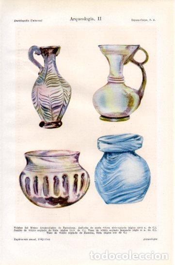 Postkarten: LAMINA V47320: Objeto de vidrio del Museo Arqueologico de Barcelona - Varios