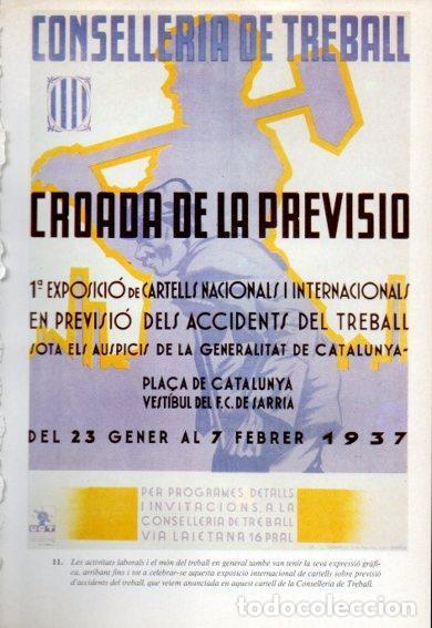 Postales: LAMINA V47714: Cartell 1 exposicio cartells a Barcelona 1937 - Jaume Sobreques i Callico