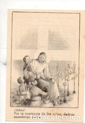 Postais: V48198: Estampa religiosa Preces a Jesus para alcanzar santos sacerdotes - NULL