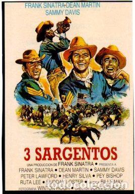 Postais: V48628: Los 3 sargentos con Frank Sinatra, recorte cartel pelicula - NULL