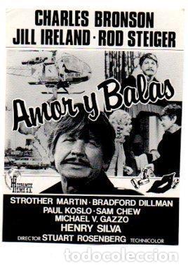Postcards: V48623: Amor y balas recorte cartel pelicula con Charles Bronson - NULL