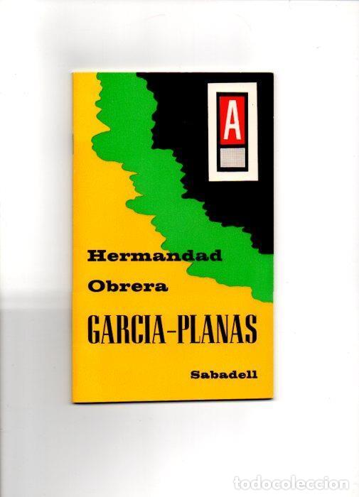 Postais: V49117: Reglamento de la Hermandad Obrera Garcia Planas. Sabadell 1969 - NULL