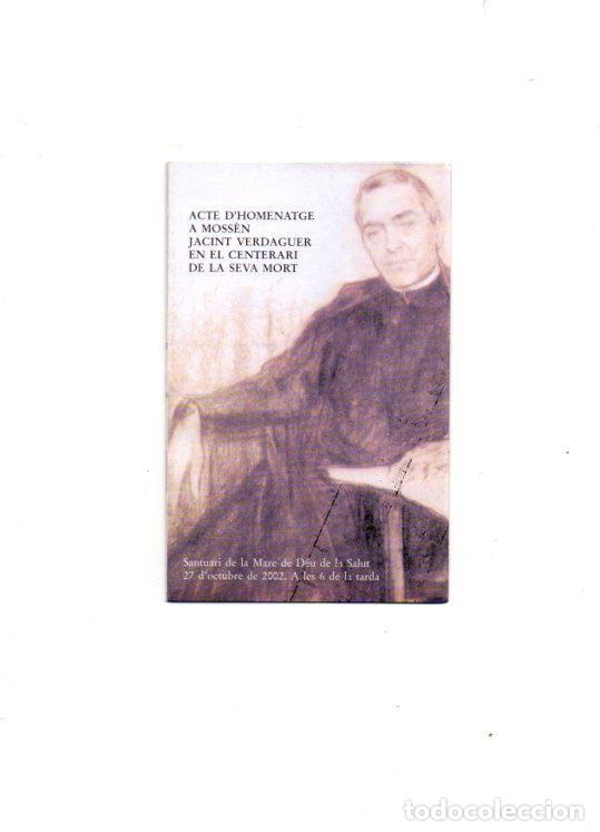 Postkarten: V49102: Cuadriptico acte d'homenatge centenari a Mossen Jacint Verdaguer - NULL