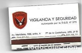 Postkarten: CAJA DE CERILLAS 4: Fortius Consultores de Seguridad SA. Barcelona - NULL