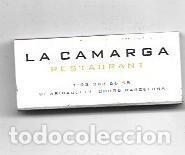 Postcards: CAJA DE CERILLAS 54: Restaurante La Camarga. Barcelona - NULL