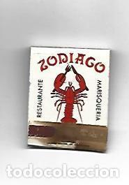 Postcards: CAJA DE CERILLAS 102: Marisqueria Zodiaco. Barcelona - NULL