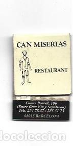 Postkarten: CAJA DE CERILLAS 68: Restaurante Can Miserias. Barcelona - NULL