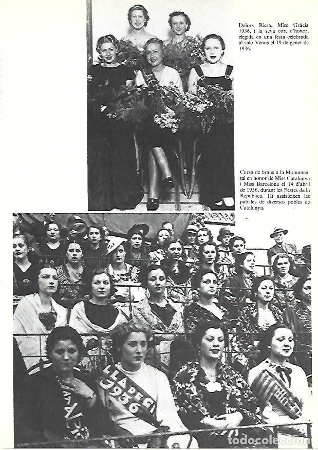 Postkarten: LAMINA 38898: Miss Catalunya y Miss Espa&ntilde;a 1936 en la Monumental de Barcelona - Edmon Valles