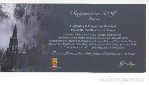 Postales: V49518: Invitacion Sanjuaneras 2009 en Arucas, Fiestas Patronales de San Juan Bautista - NULL