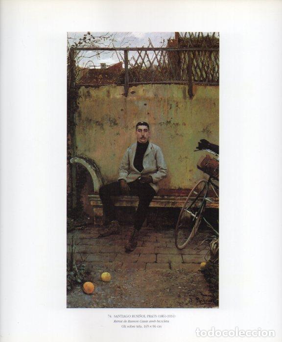 Postales: LAMINA V49243: Retrat de Ramon Casas amb bicicleta per Santiago Rusi&ntilde;ol - NULL