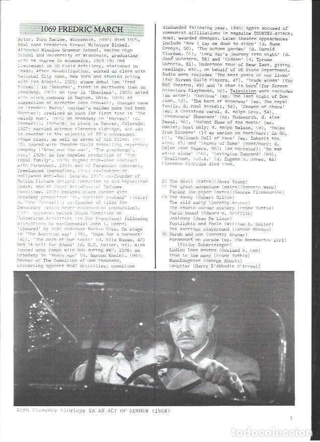 Postais: LAMINA 39640: Fredric March en An Act of Murder - VVAA