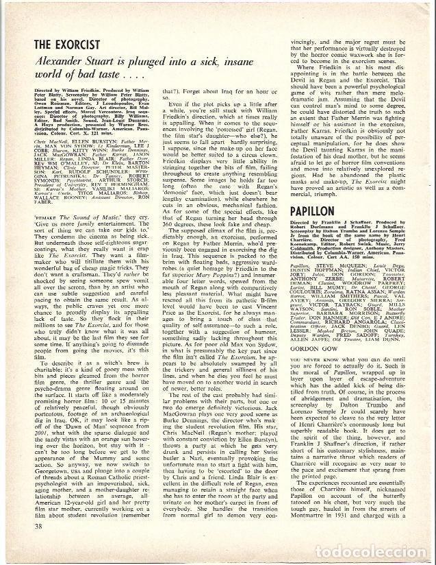 Postales: LAMINA 39423: Critica de The Exorcist y Papillon - VVAA