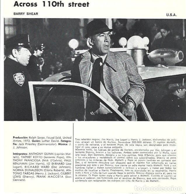 Cartes Postales: LAMINA 39349: Across 110th Street con Anthony Quinn - VVAA