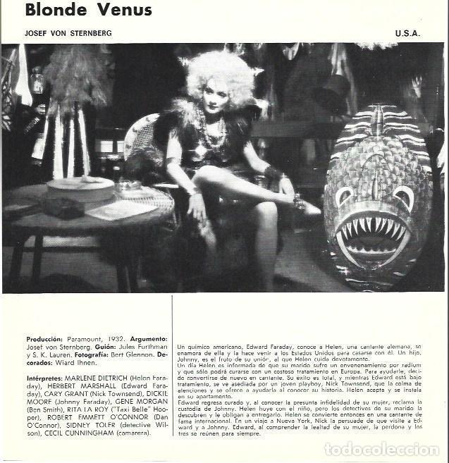 Postkarten: LAMINA 39342: Blonde Venus con Marlen Dietrich - VVAA