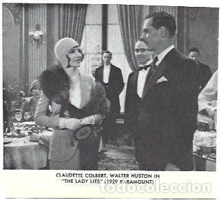 Cartes Postales: LAMINA 40276: Claudette Colbert en The Lady lies - NULL