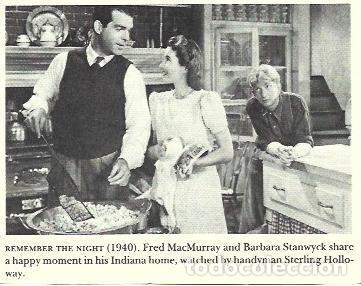 Postais: LAMINA 39684: Escena de Remember the night con Barbara Stanwyck - NULL