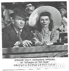 Postais: LAMINA 39932: Spencer Tracy y Katherine Hepburn en Woman of the Year - NULL